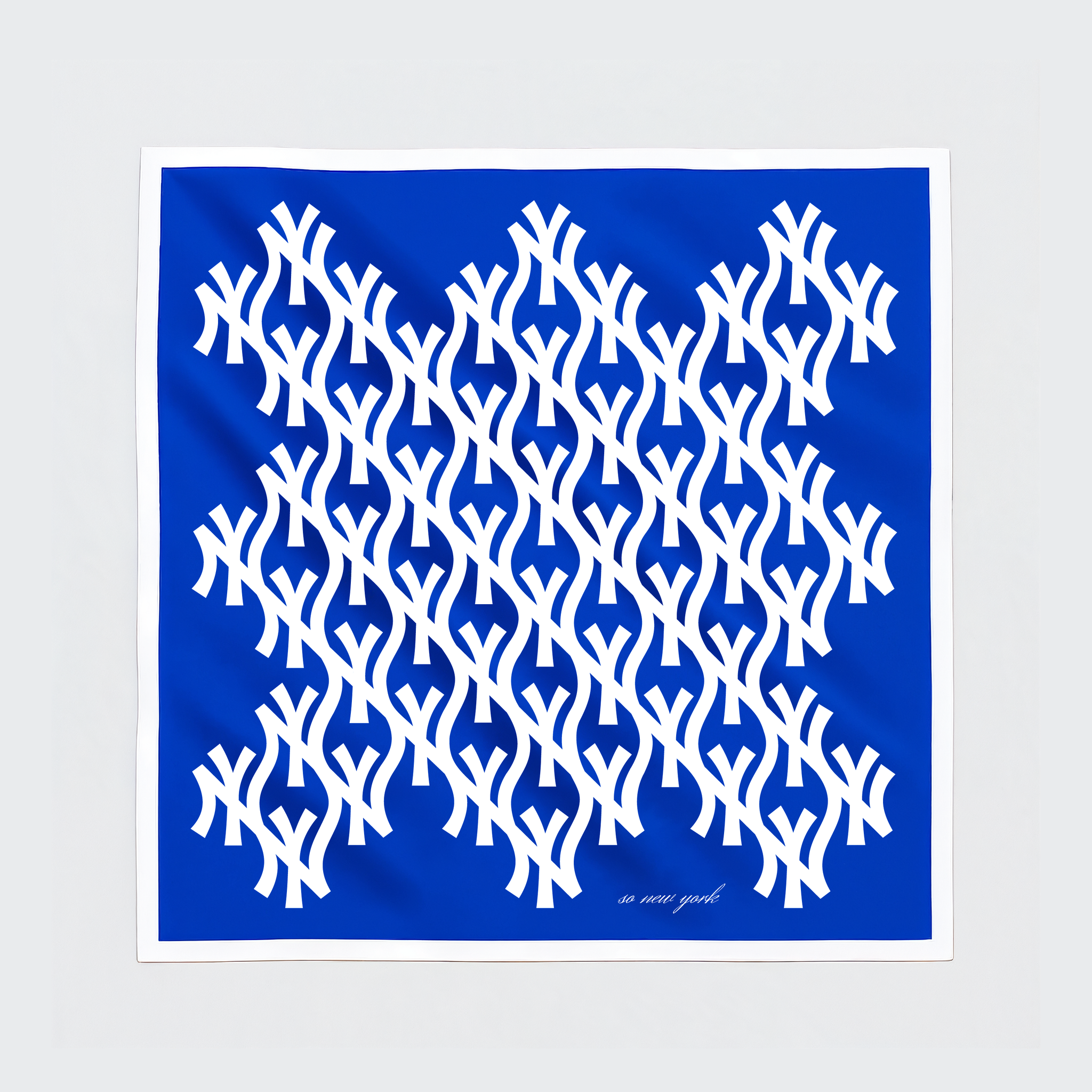 SoNY silk scarf / cobalt blue